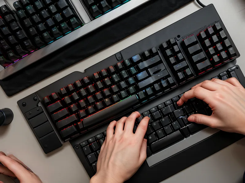 Close-up of a data analyst typing lottery numbers into a tracking spreadsheet.