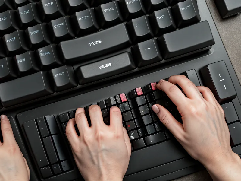 Hands typing on a keyboard surrounded by lottery tickets and data.