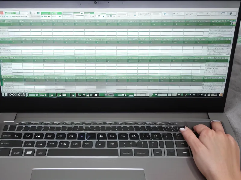 Close-up view of Powerball draw data being entered into a spreadsheet.