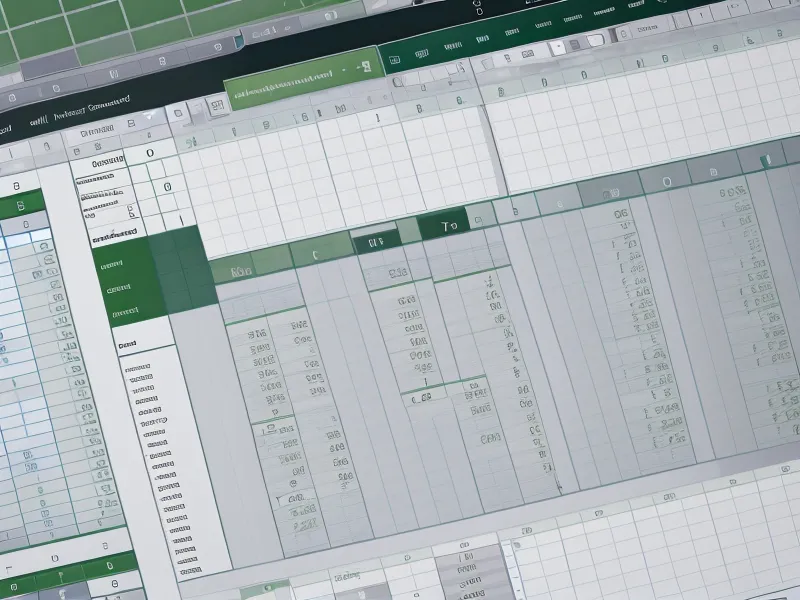 Comparison between a dated software interface and a complex Excel spreadsheet.