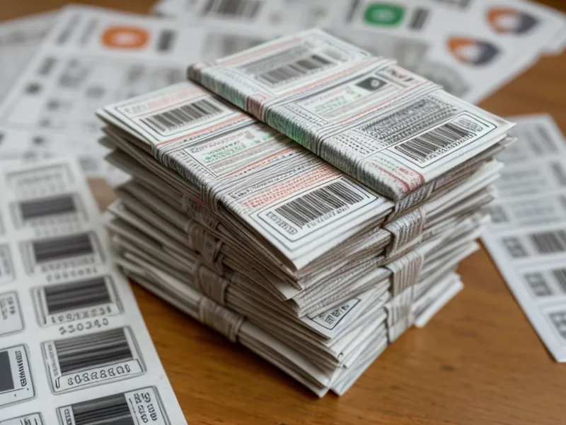 Organized lottery tickets and data reports on a wooden desk.