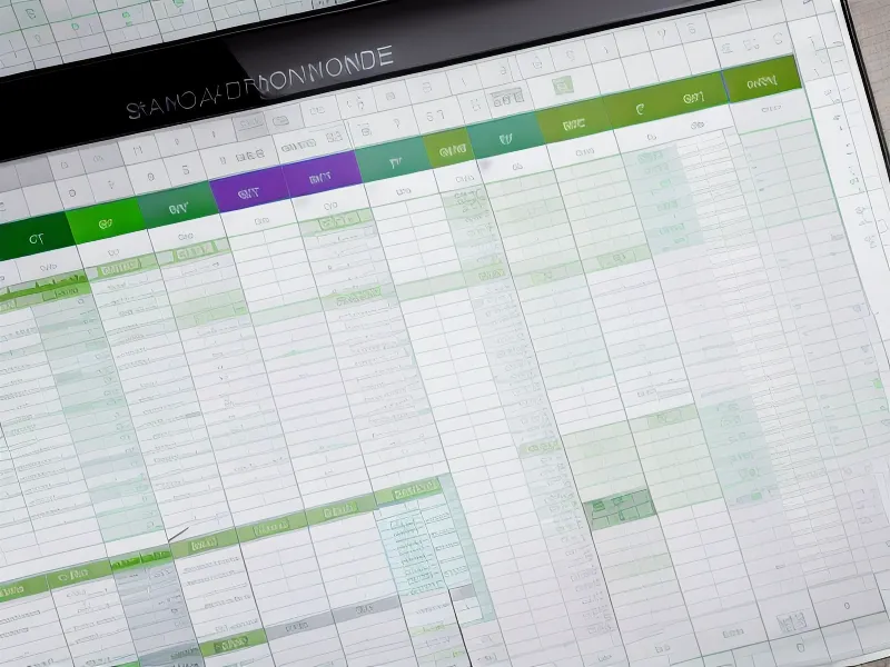 Close-up of a master spreadsheet used for tracking lottery draw frequencies.