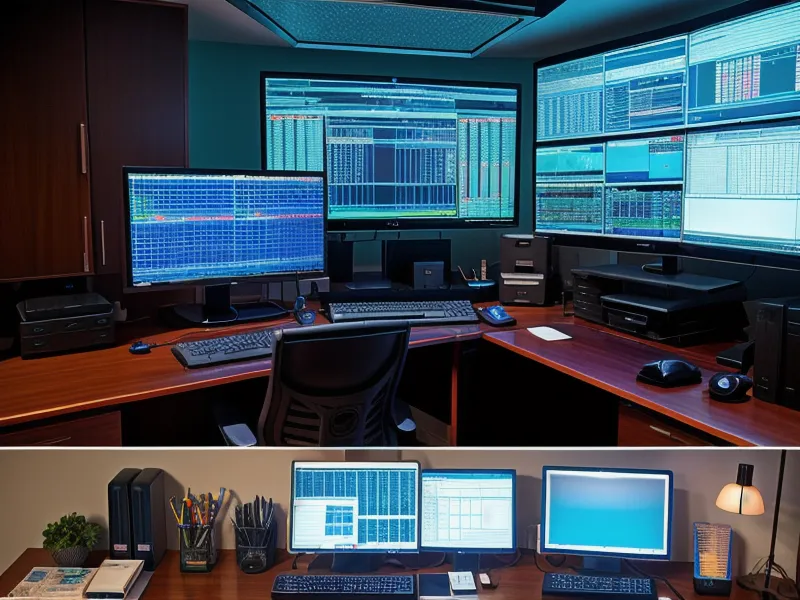 Dual monitors showing AI lottery prediction software and an Excel audit sheet.