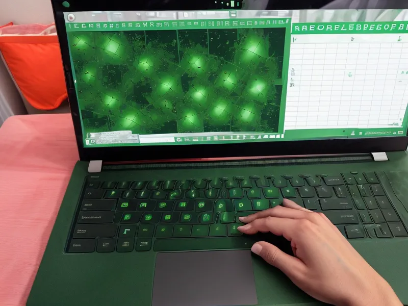 Close-up of a lottery frequency heat map spreadsheet on a laptop