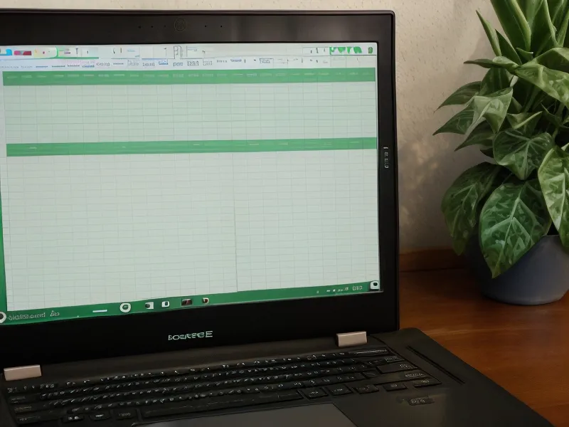 Detailed view of a lottery tracking spreadsheet on a laptop screen.